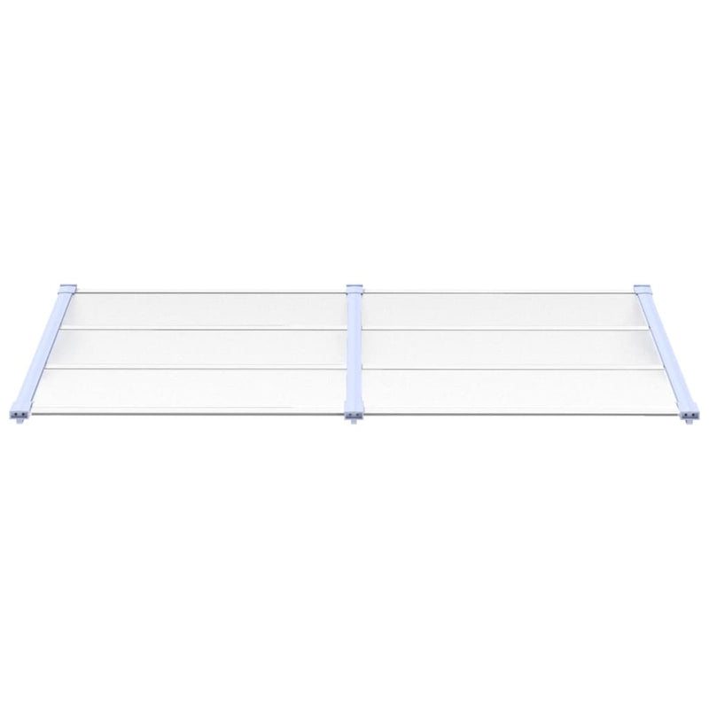 vidaXL szürke és átlátszó polikarbonát ajtóelőtető 199 x 90 cm