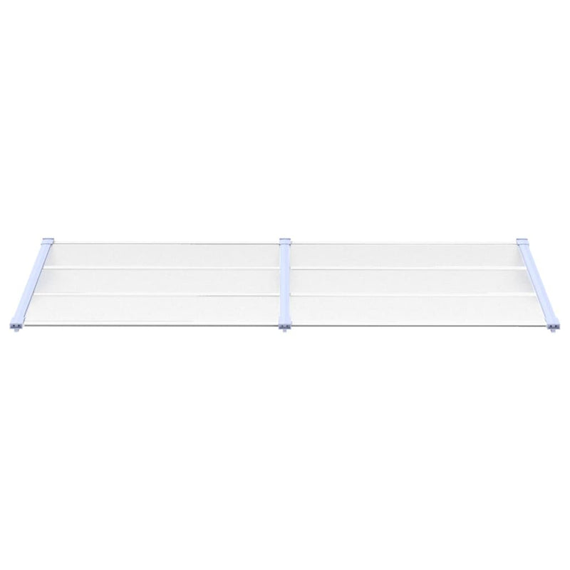 vidaXL szürke és átlátszó polikarbonát ajtóelőtető 239 x 90 cm