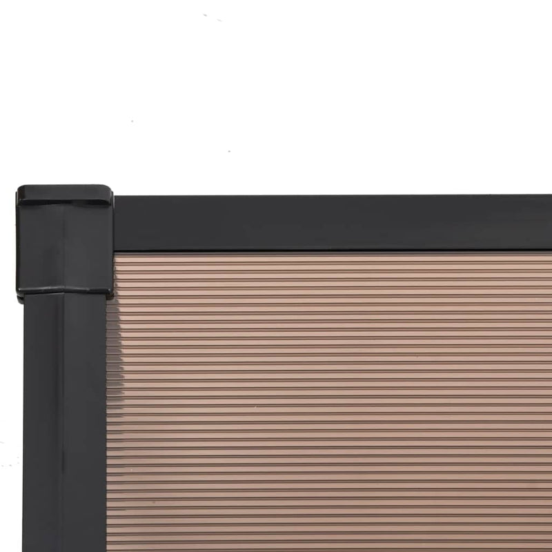 vidaXL fekete polikarbonát ajtóelőtető 152,5 x 90 cm