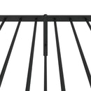 vidaXL fekete fém ágykeret fejtámlával 90 x 190 cm