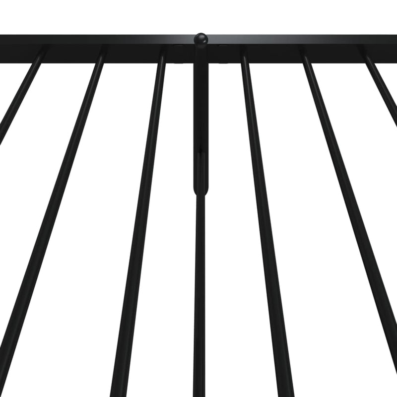 vidaXL fekete fém ágykeret fej- és lábtámlával 80 x 200 cm