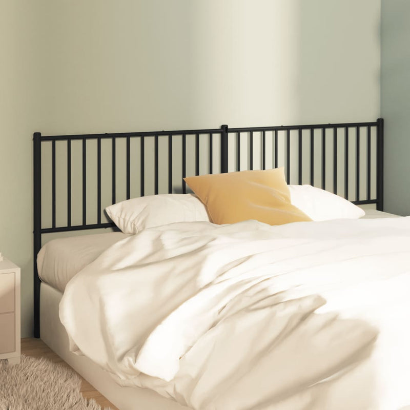 vidaXL fekete fém fejtámla 193 cm