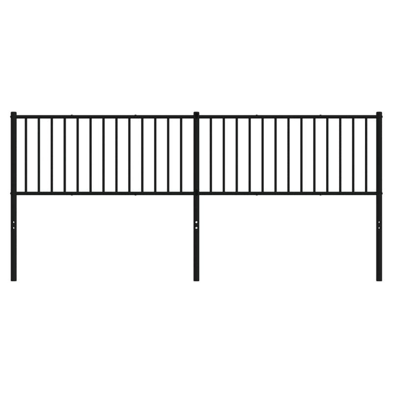 vidaXL fekete fém fejtámla 200 cm