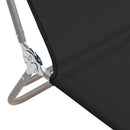 vidaXL 2 db fekete textilén és acél összecsukható napágy