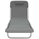 vidaXL 2 db szürke textilén és acél összecsukható napágy