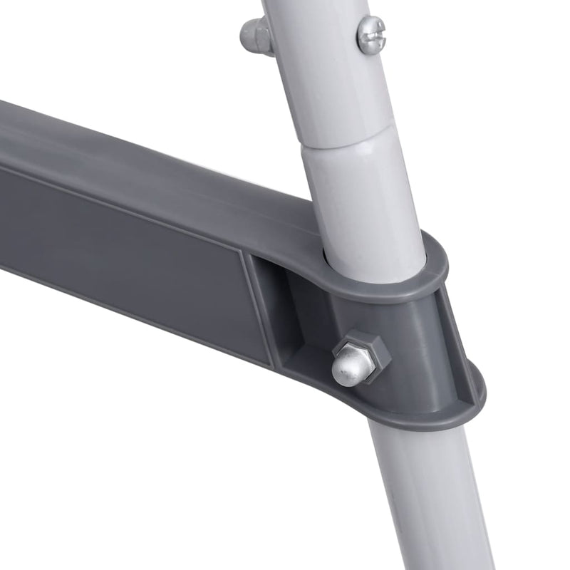 vidaXL szürke acél medencelétra 84 cm