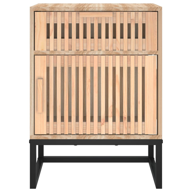 vidaXL 2 db szerelt fa és vas éjjeliszekrény 40x30x55,5 cm