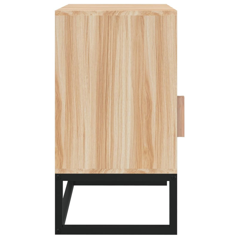 vidaXL 2 db szerelt fa és vas éjjeliszekrény 40x30x55,5 cm