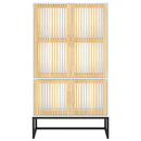 vidaXL fehér szerelt fa magasszekrény 70 x 35 x 125 cm