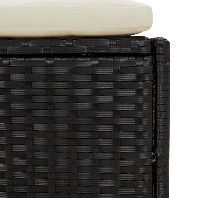 vidaXL fekete polyrattan és tömör akácfa jakuzzi-keret