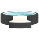 vidaXL 2 db fekete polirattan pezsgőfürdő pad párnával