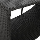 vidaXL 2 db fekete polyrattan tárolópolc