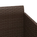 vidaXL barna polyrattan napozóágy párnával 182 x 118 x 63 cm
