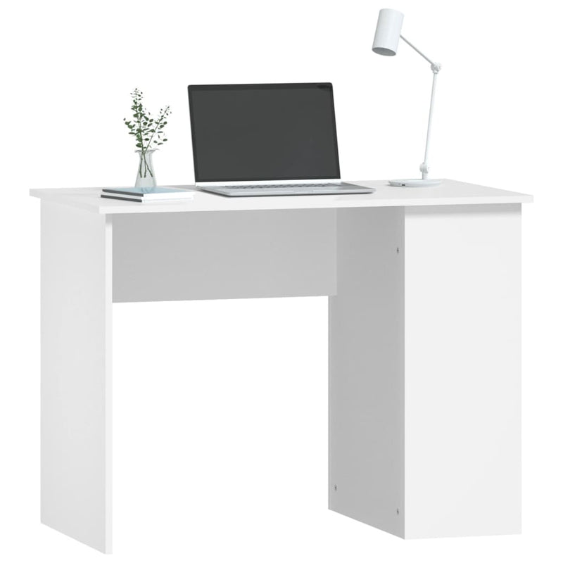 vidaXL fehér szerelt fa íróasztal 100x55x75 cm