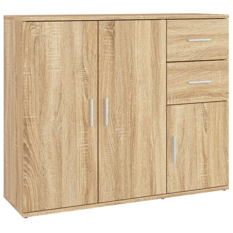 vidaXL sonoma tölgy színű szerelt fa tálalóasztal 91x29,5x75 cm