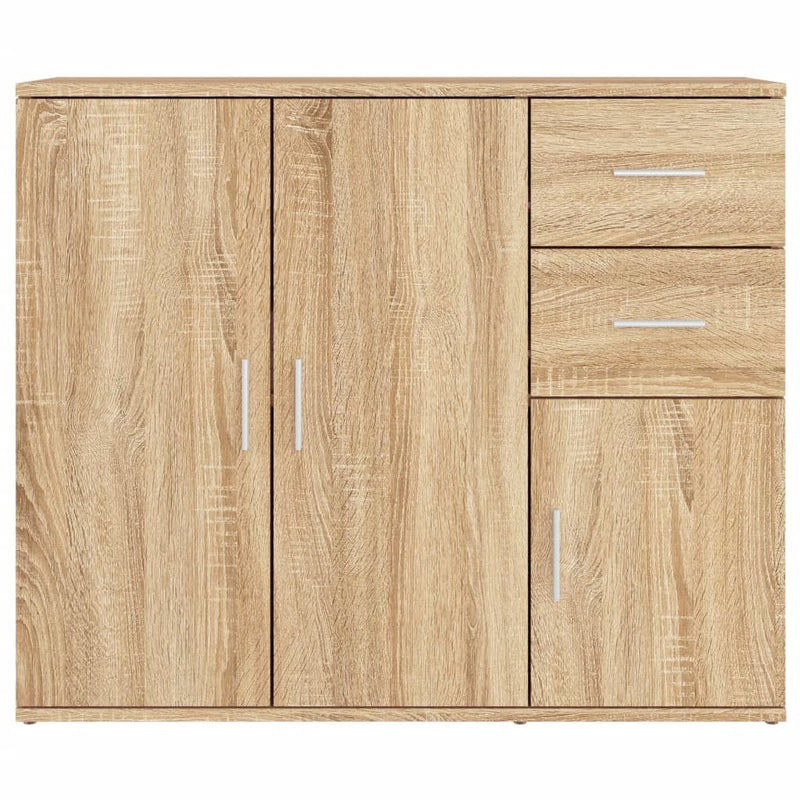 vidaXL sonoma tölgy színű szerelt fa tálalóasztal 91x29,5x75 cm