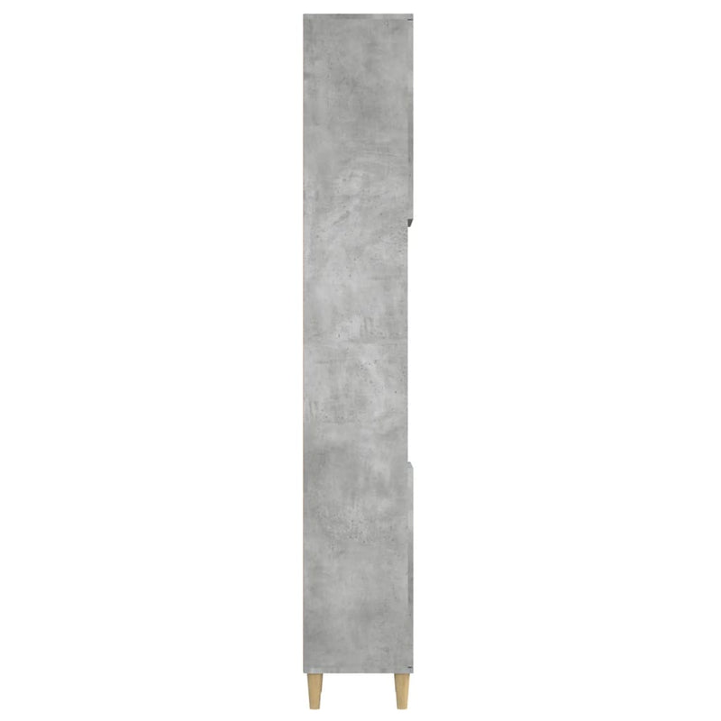 vidaXL betonszürke szerelt fa fürdőszobaszekrény 30 x 30 x 190 cm