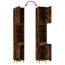 vidaXL füstös tölgy színű szerelt fa fürdőszobaszekrény 30x30x190 cm