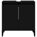 vidaXL fekete szerelt fa mosdószekrény 58x33x60 cm