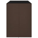 vidaXL barna polyrattan kerti asztal üveglappal 145 x 80 x 110 cm