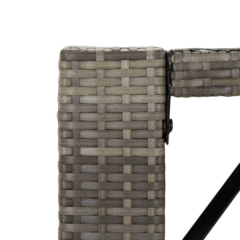 vidaXL szürke polyrattan üveglapos kerti asztal 185 x 80 x 110 cm