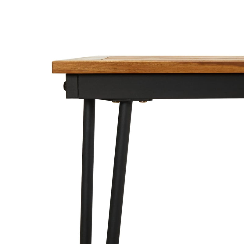 vidaXL tömör akácfa kerti asztal hajtűlábakkal 180 x 90 x 75 cm