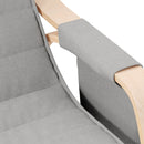 vidaXL világosszürke szövet hintaszék