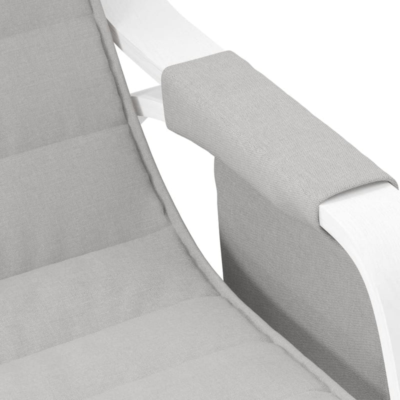 vidaXL világosszürke szövet hintaszék