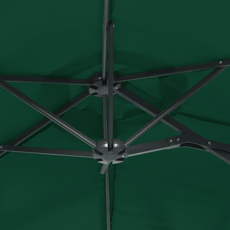 vidaXL zöld dupla tetős napernyő 316x240 cm