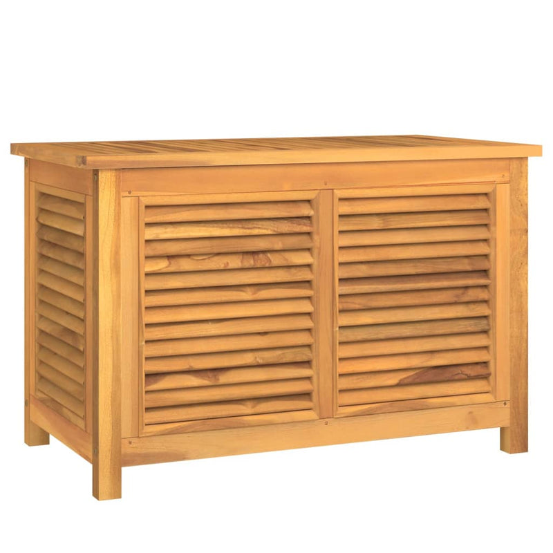 vidaXL tömör tíkfa kerti tárolóláda zsákkal 90 x 50 x 58 cm