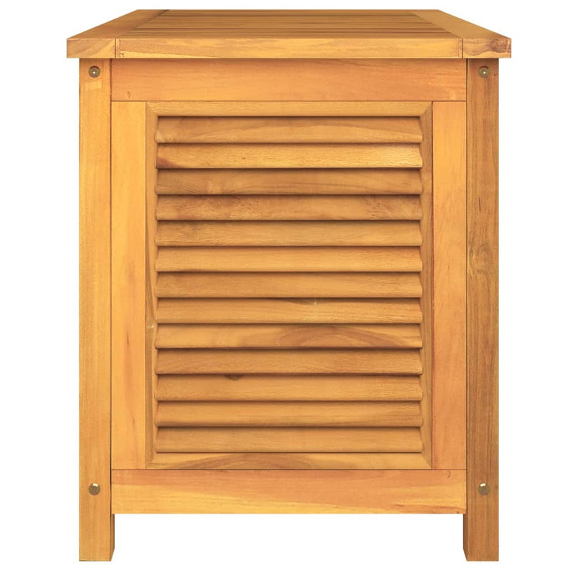 vidaXL tömör tíkfa kerti tárolóláda zsákkal 90 x 50 x 58 cm