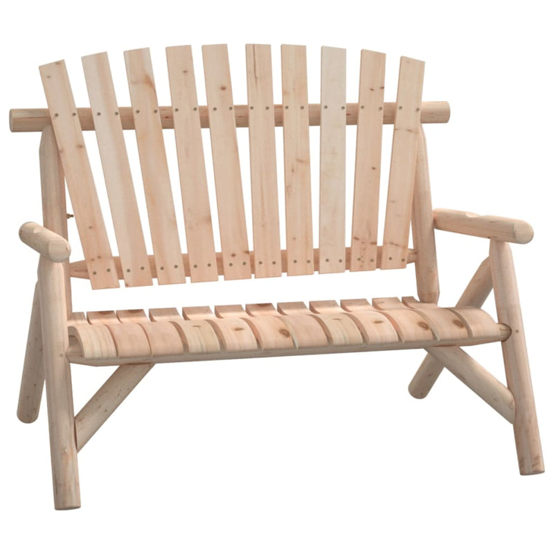 vidaXL 2 személyes tömör lucfenyő kerti pad 119 x 85 x 98 cm