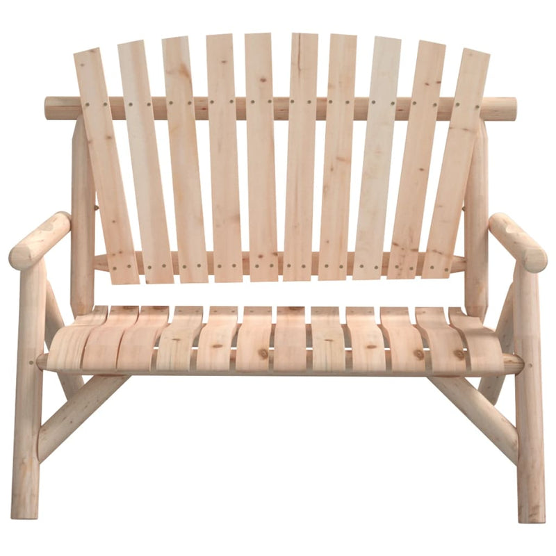 vidaXL 2 személyes tömör lucfenyő kerti pad 119 x 85 x 98 cm