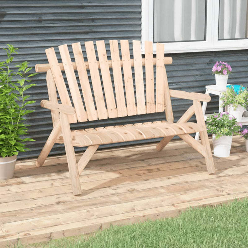 vidaXL 2 személyes tömör lucfenyő kerti pad 119 x 85 x 98 cm