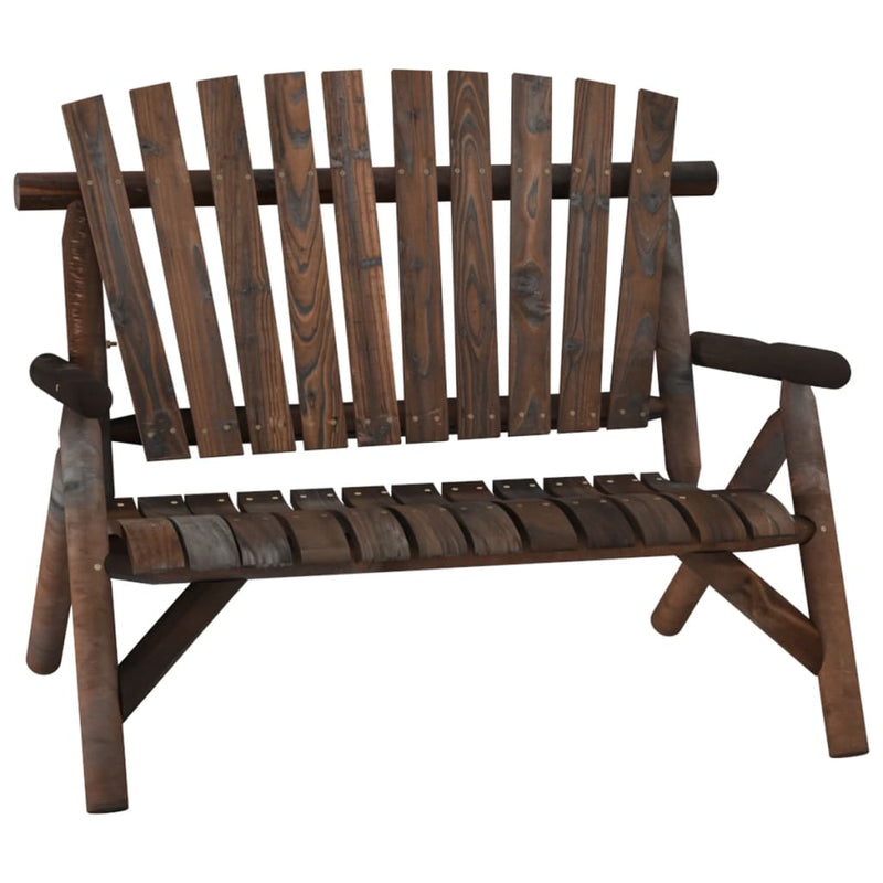 vidaXL 2 személyes tömör lucfenyő kerti pad 119 x 85 x 98 cm