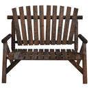 vidaXL 2 személyes tömör lucfenyő kerti pad 119 x 85 x 98 cm