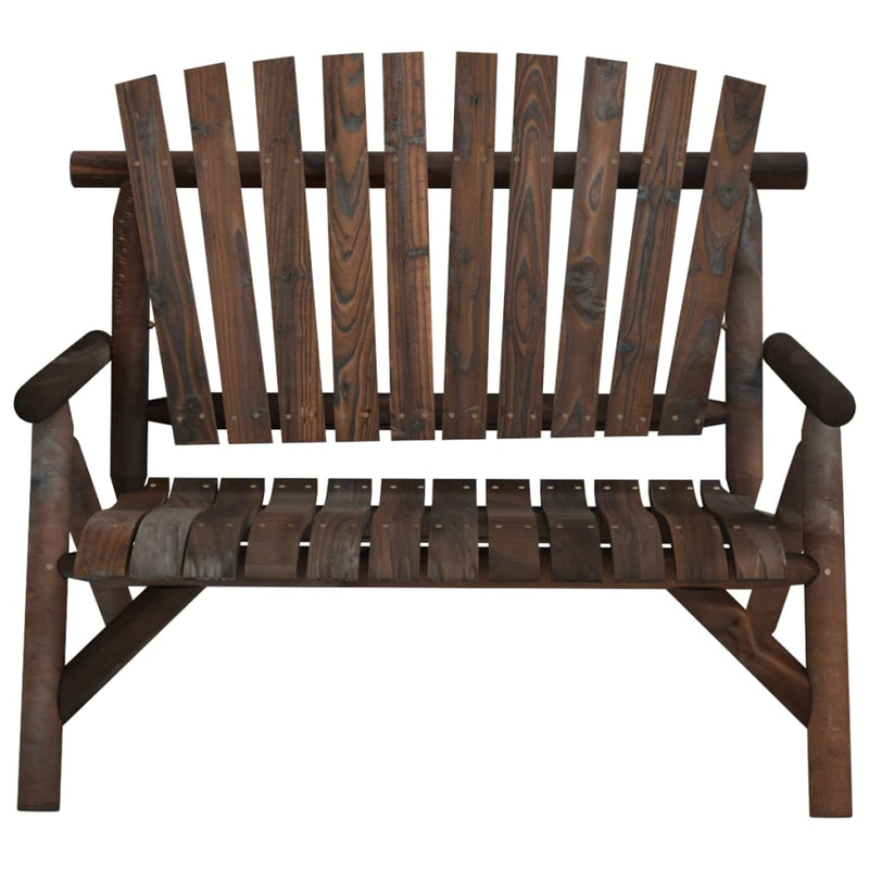 vidaXL 2 személyes tömör lucfenyő kerti pad 119 x 85 x 98 cm