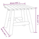 vidaXL tömör lucfenyő kisasztal 49 x 49 x 50 cm