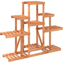 vidaXL tömör fenyőfa virágtartó állvány 110 x 25 x 96 cm