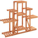 vidaXL tömör fenyőfa virágtartó állvány 110 x 25 x 96 cm