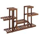 vidaXL tömör fenyőfa virágtartó állvány 110 x 25 x 73 cm