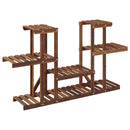 vidaXL tömör fenyőfa virágtartó állvány 110 x 25 x 73 cm