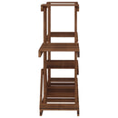 vidaXL tömör fenyőfa virágtartó állvány 110 x 25 x 73 cm