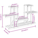 vidaXL tömör fenyőfa virágtartó állvány 110 x 25 x 73 cm