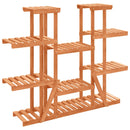 vidaXL tömör fenyőfa virágtartó állvány 110 x 25 x 110,5 cm