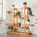 vidaXL tömör fenyőfa virágtartó állvány 110 x 25 x 110,5 cm