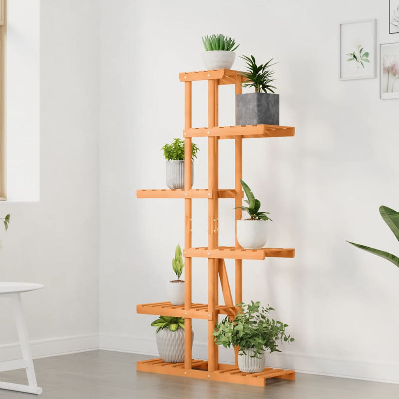 vidaXL tömör fenyőfa virágtartó állvány 75x25x140,5 cm