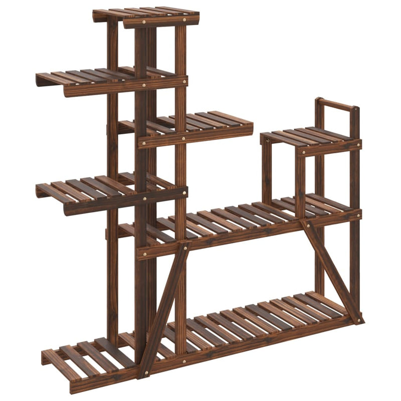 vidaXL tömör fenyőfa virágtartó állvány 110x25x111 cm