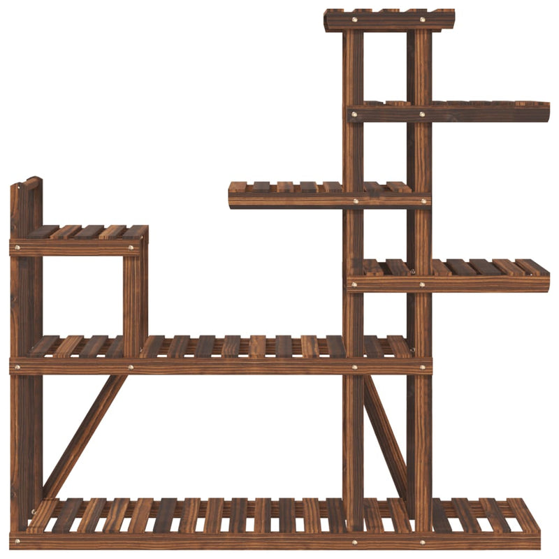 vidaXL tömör fenyőfa virágtartó állvány 110x25x111 cm