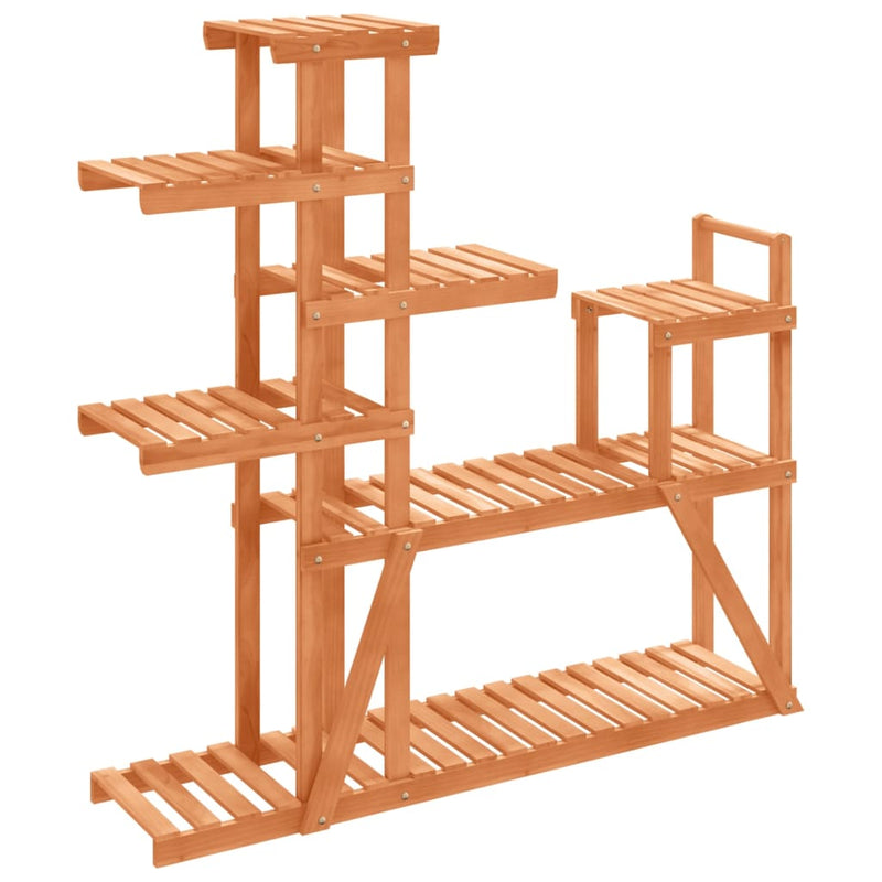vidaXL tömör fenyőfa virágtartó állvány 110x25x111 cm